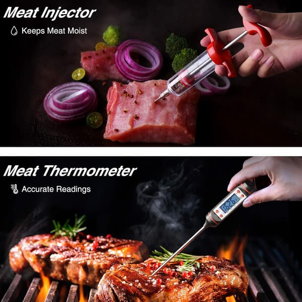 Grilltilbehør, grillverktøysett, 22 deler rustfritt stål