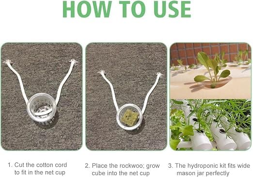 Hydroponisk Mesh Net-Split Mesh Container Kit for Growing Plants