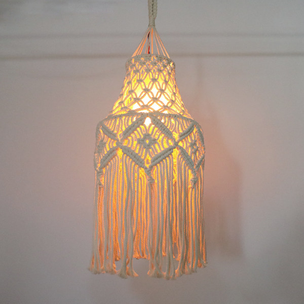 Boho Lampshade Hängande Pendel Ljus Kåpa Lampshade Tak Lam