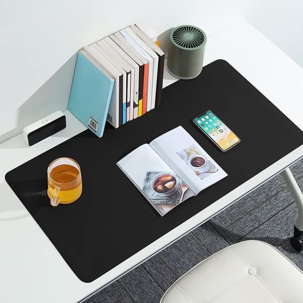 Oversized Laptop Musematte Stor Vanntett Lær Skrivebordsmatte Mus