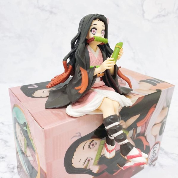 Demon Slayer Action Figur, Nezuko Anime Figur, 10 cm Anime Char