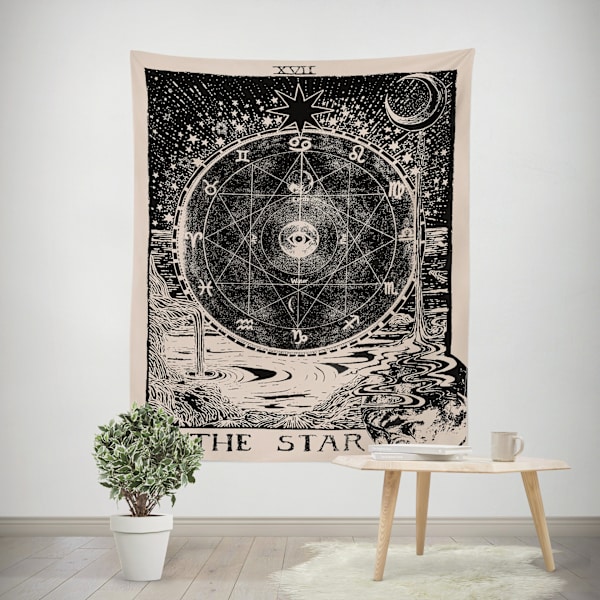 Tarot väggbonad märke magisk gobeläng måne sängöverkast stor kran
