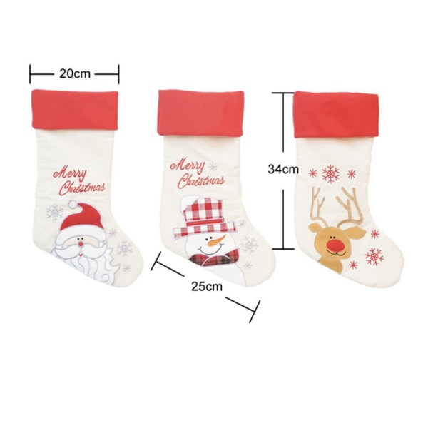 Set med 3 julekuler Henge julepose Gave Santa C
