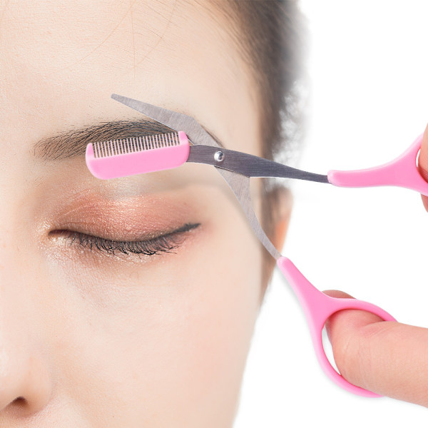 7 stk. øjenbrynssakse med kam makeupfjerner