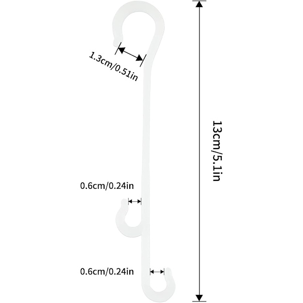 100 stk. 13CM Haveklips til fastgørelse af planter