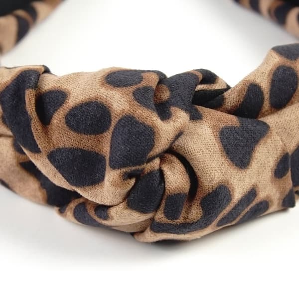 1 stk. Dame Leopard Print Hodebånd, Bred Knute Hodebånd Leopa