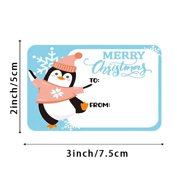 Penguin Roller Sticker Julepynt Sticker