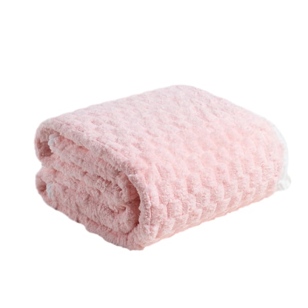 Korallfleece absorberande och inte lätt att tappa hår badhandduk Pink