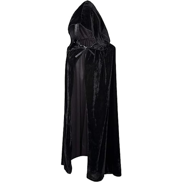 Børnekostume Kappe med Hat til Halloween Fest 3-18 År Sort