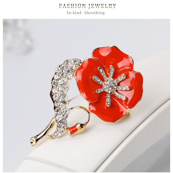 1 pakke med dronningens samme stil rhinsten broche safflower diamant