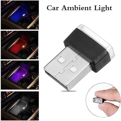 7 stk USB LED bilinnredning atmosfærelys