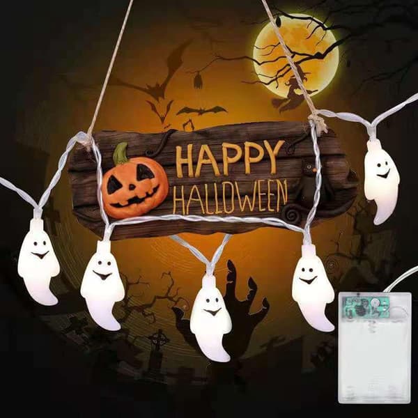 LED Spøgelsesfe Lys, Halloween Fe Lys, 3M 20 LED Hallow