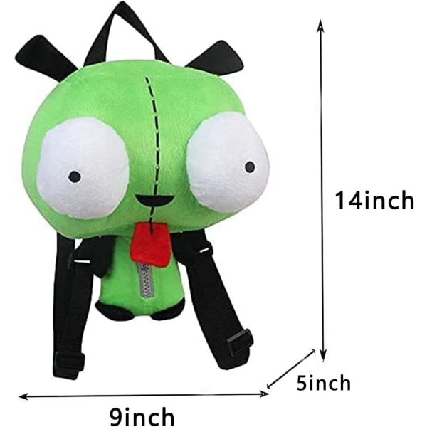 Ny Alien Invader Zim Plysch Ryggsäck Leksaker 3D Söta Robotögon Stu