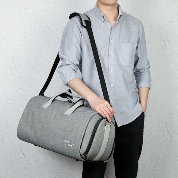 Konvertibel Garment Bag med Skulderrem, Carry-on Garment Duffel Bag til Mænd og Kvinder - 2 i 1 Hængende Kuffert Suit Travel Bags - Mørkeblå