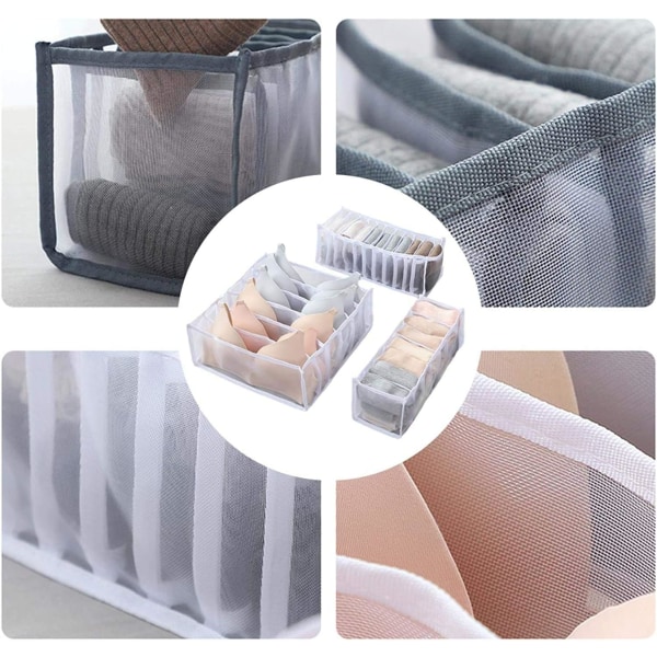 Underwear Organizer, 3 sæt Foldable Bra Underwear Organizers med