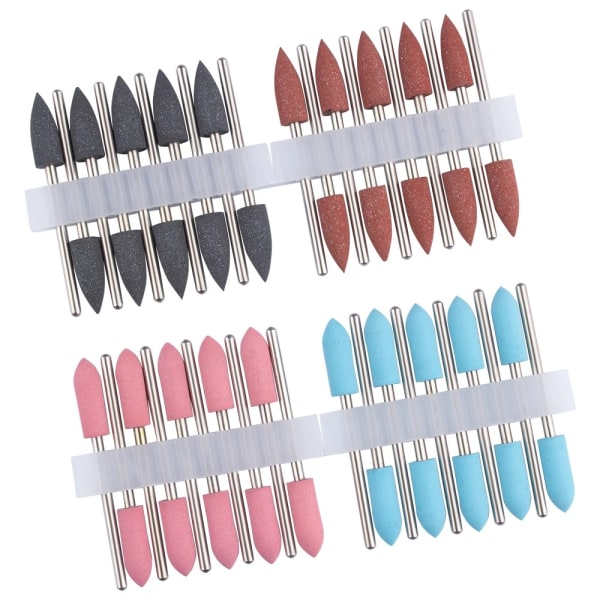 10 st/4 set nagelborrkit, gummipoleringshuvud nagelkonst nagelborrbitar manikyr pedikyr nagelpoleringstillbehör elektrisk nagelklippare