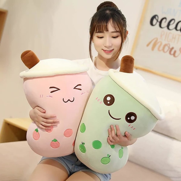 Söt plysch Boba Tea plyschkudde stoppad mjölktekopp kudde Foo