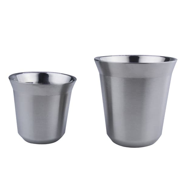 200 ml rustfrit dobbeltlags kaffekrus ølkrus tekopper D