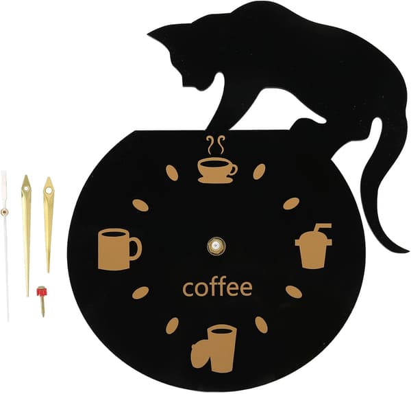 DIY Kaffe Kattevægur, Sød Kaffe Sort Kat Udseende, Sil