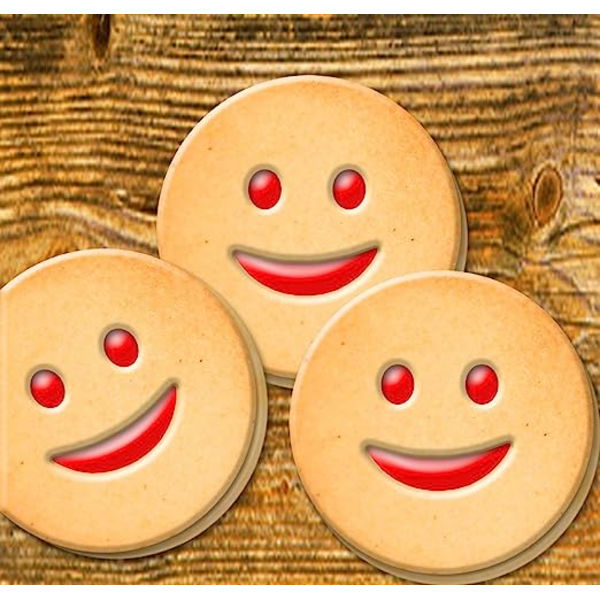 Kakformar Set om 4 - För Bakglädje - Emoji, Smiley, Hjärta