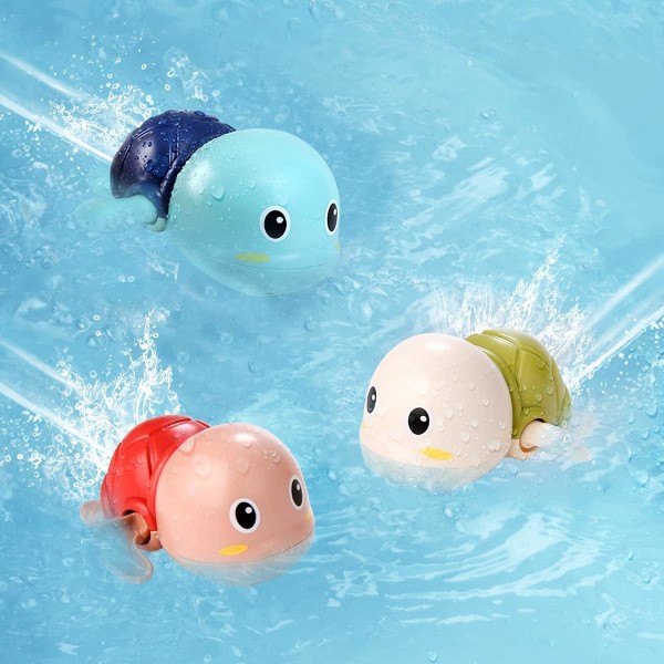 Bath Toys, Cute Swimming Turtle Bath Toys 1-3 Years Old, Clockwo