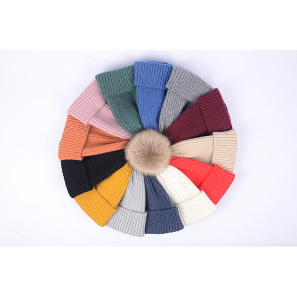Stickad Mysig Varm Vinter Snowboard- & Skidkeps med Pompom Slouchy Hatt för Barn Baby - Gul