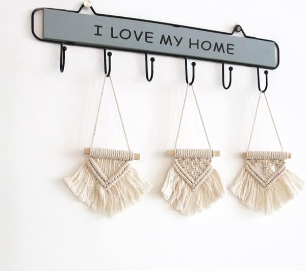 Sæt med 3 Macrame Vægophæng til Sød Boheme Juletræ