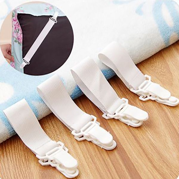4PCS Lakan klipp påslakan nylon lakan spänne