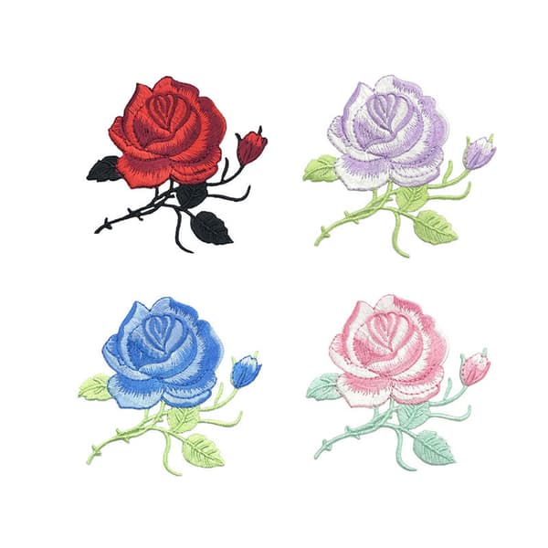 36 stk. Blomsterbroderi Stryge-på Patch, Sommerfuglebroderi
