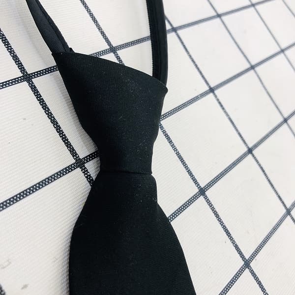 Svart klips på slips sikkerhetsslips for menn kvinner Porter Steward Black