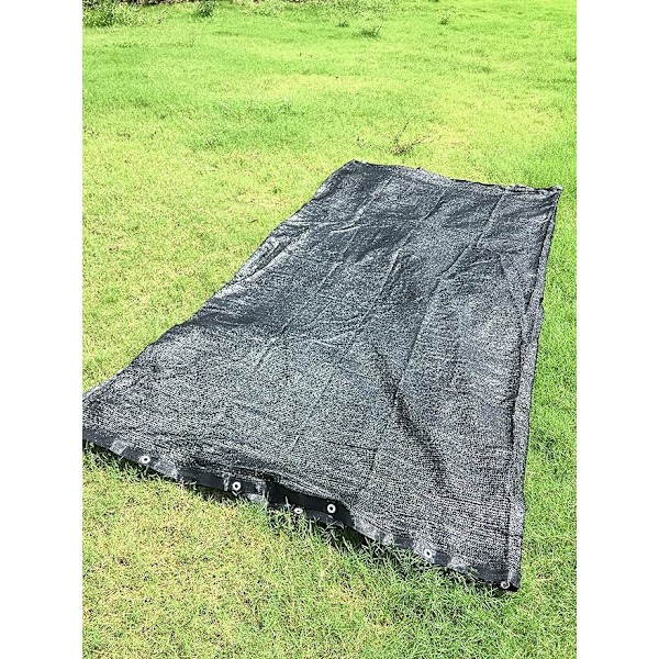 Perfekt skuggduk med öljetter 70% 2m x 2m Svart för växt Co