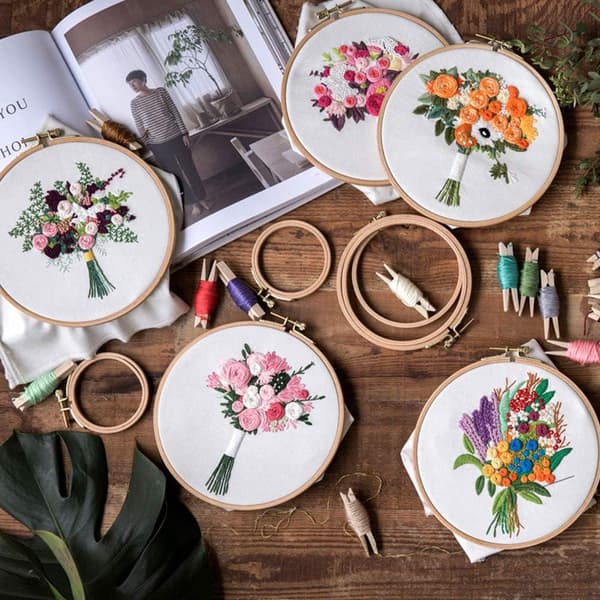 Stjernespråk stjerneønske, DIY håndtrykt broderikit