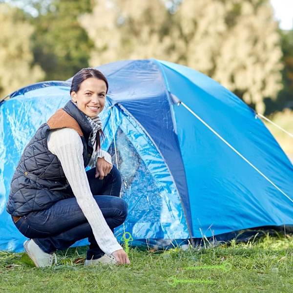 Gröna tältpinnar Set med 4 tältpinnar för camping, tält, tältpinnar