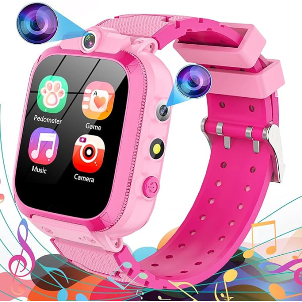 Barn Smart Watch - 24 Spel, Musik Barn Smart Watch, Stegräknare C