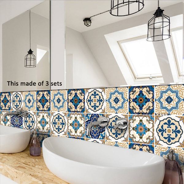 20 kappaletta koristeellisia mosaiikkiseinätarroja, kuori ja liimaa, kodin sisustus