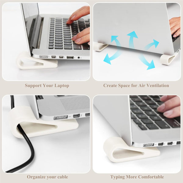 Universal Laptop/Computer Tastaturstativ, 4-pakks vippebart gummi