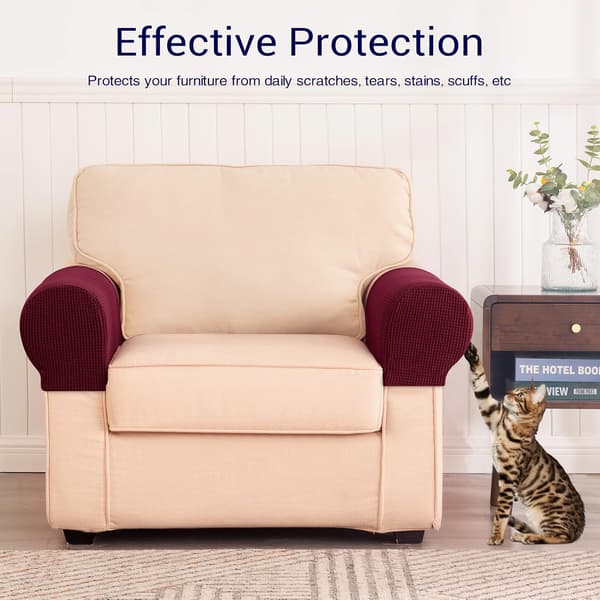 Stretch Inconvenience Covers Spandex Arm Covers for Chairs Sofa