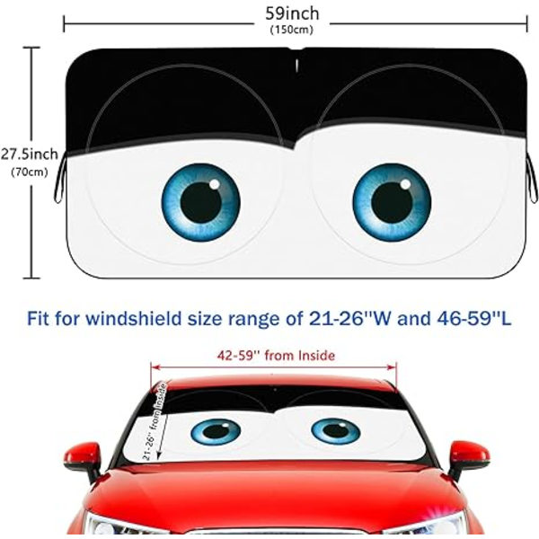Car Windshield Sunshade Funny Car Sunshade Car Eyes Sunshade fo