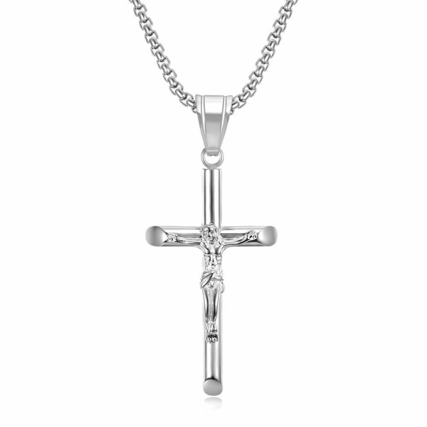 2 stk. Halskæde Ærkeenglen Michael/St. Benedikt/Sankt Christoffer/Jomfru Maria/Krucifiks Vedhæng Katolsk Religiøs Sølv Smykker Beskyttelse Amulet Medalje Mænd Kvinder