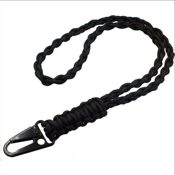 6 Pieces Heavy Duty Paracord Lanyard Braided Necklace Whistles W