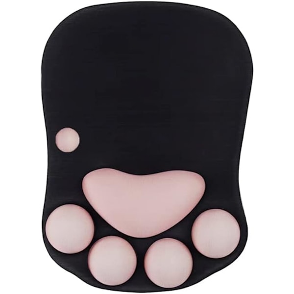 Musmatta - 3D katt tass formad musmatta med handledsstöd, mjuk och bekväm
