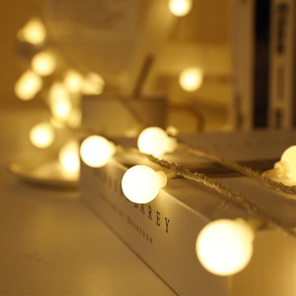 USB-drevne LED-julelys for utendørs campingtelt, baldakin, bryllupsdekorasjon, små stjernelys, kulestrømslys (varmhvit) 2M20 light