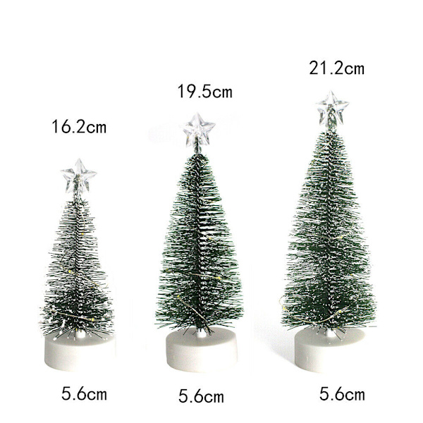 3 stk LED varmelys lyse juletrepynt Xmas fest
