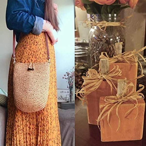 Raffia papper hantverk band förpackningspapper snöre