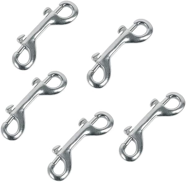 5-pack dubbeländad bultkarbinhake 7 cm zinklegering triggerkedja