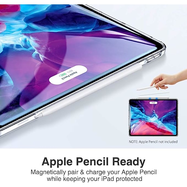 Skyddande fodral för iPad Pro 12.9 2020/2018, TPU-baksida, smalt