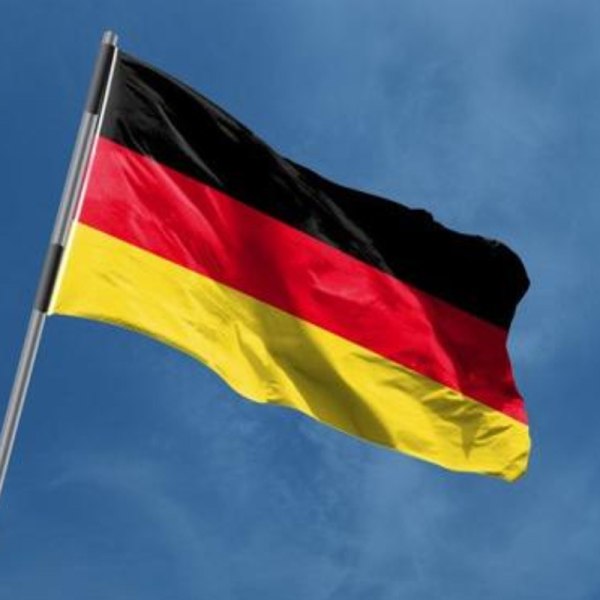 2PCS - Tysklands flagga med 2 metallöglor, väderbeständig - tysk
