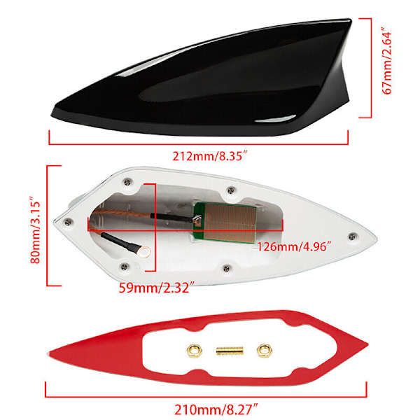 Universal svart hai finne takantenne antenne FM/AM radiosignal