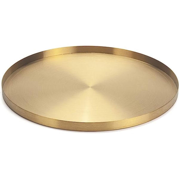 30 cm runda guld rostfritt stål servering