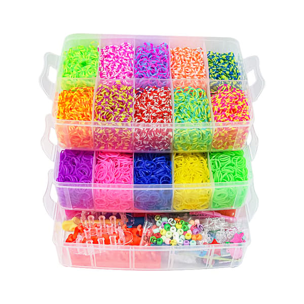 Tre canapes 15000 vævede regnbue gummibånd DIY børns br